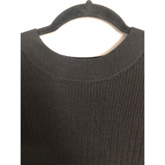 Ella Rafaella Women's Size 2X Ribbed Mock Turtleneck Sweater Black NEW - Picture 2 of 7